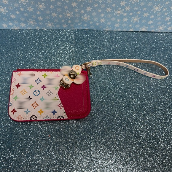 None Handbags - Fashion monogram flower card holder wallet